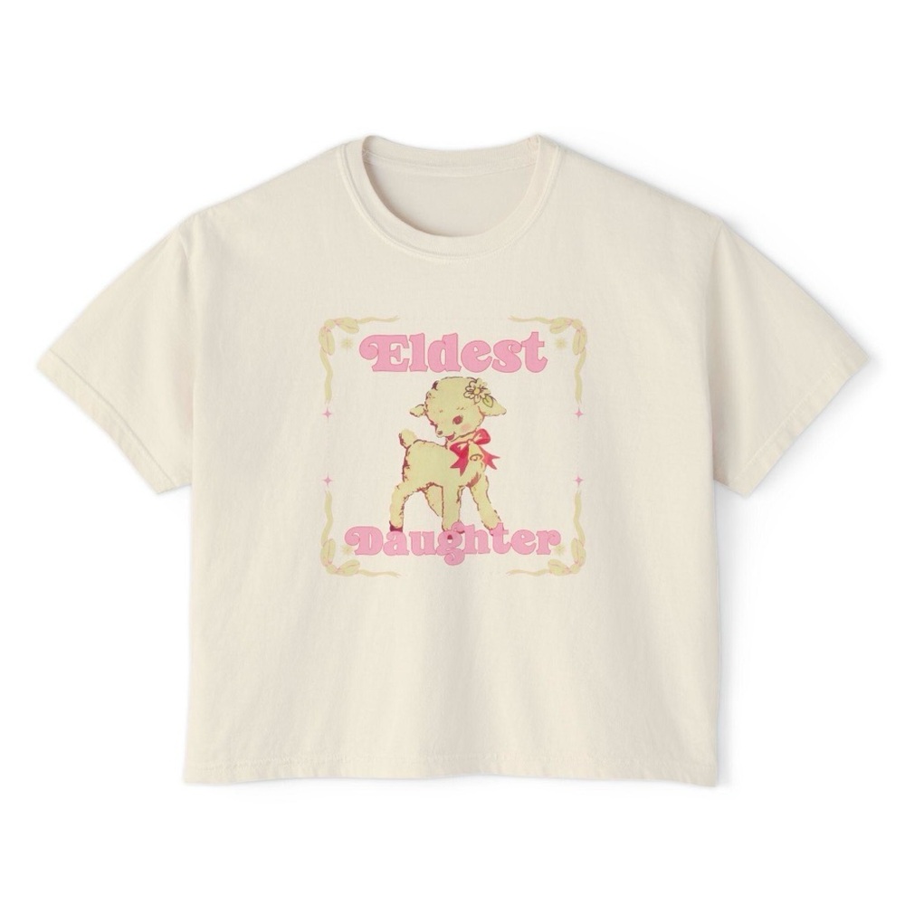 NWOT Comfort Colors “Eldest Daughter” Cropped T-Shirt